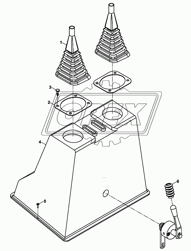 PROTECTION COVER, BACKHOE CONTROL MECHANISM