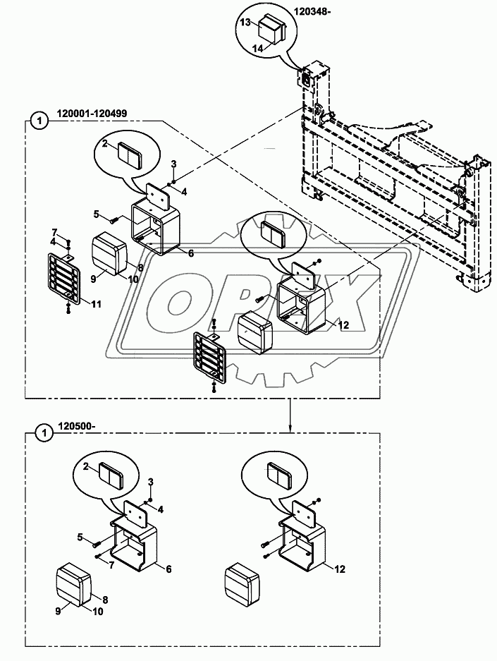 REAR LIGHTING UNIT, BACKHOE LOADER