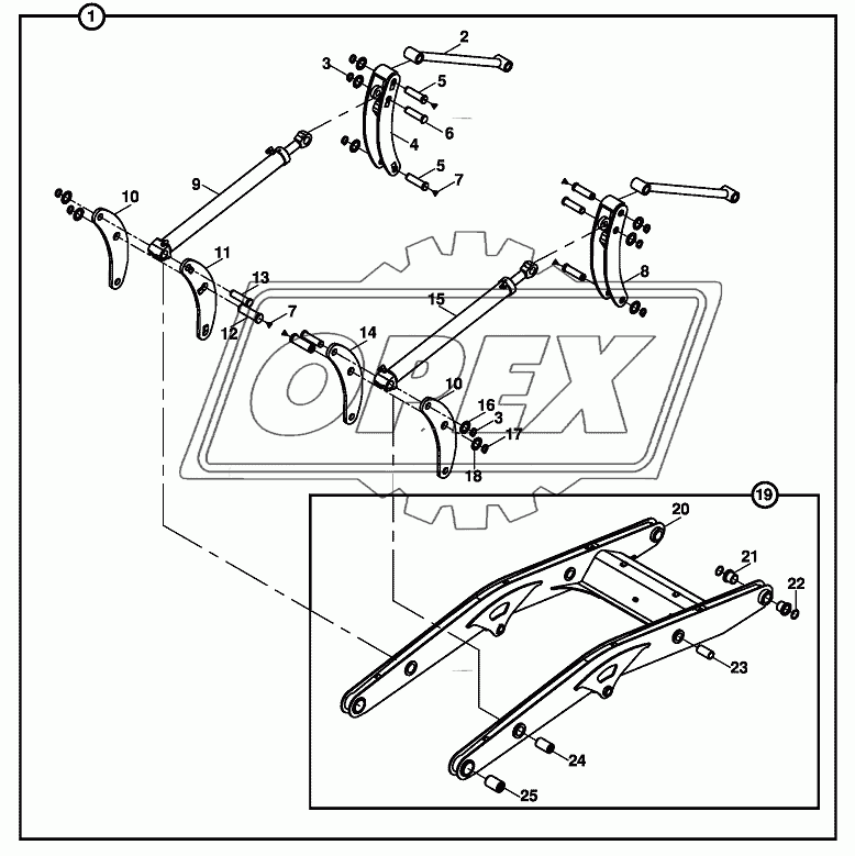 LOADER MOUNTING-1, LOADER ARM WITH BOX SECTION