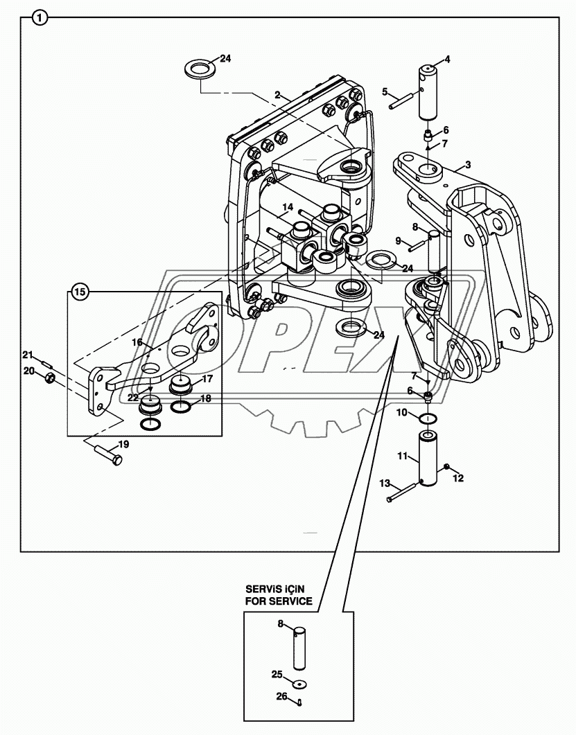 KINGPOST- CARRIAGE- SLEW / SWING RAM MOUNTINGS 2