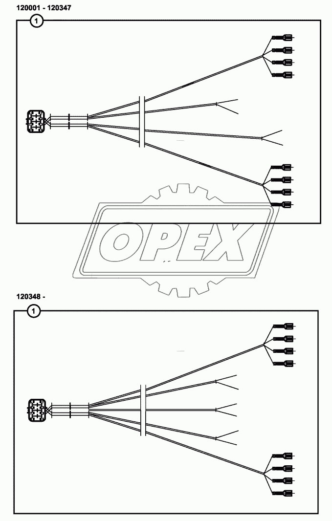 HARNESS, REAR LIGHTING UNIT AND STABILISER SWITCH