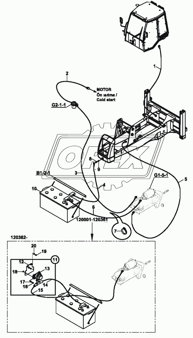 ACCUMULATOR AND ELECTRIC CONNECTIONS