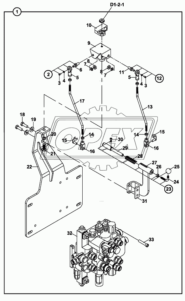 CONTROL MECHANISM, LOADER- WITH JOYSTICK CONTROL