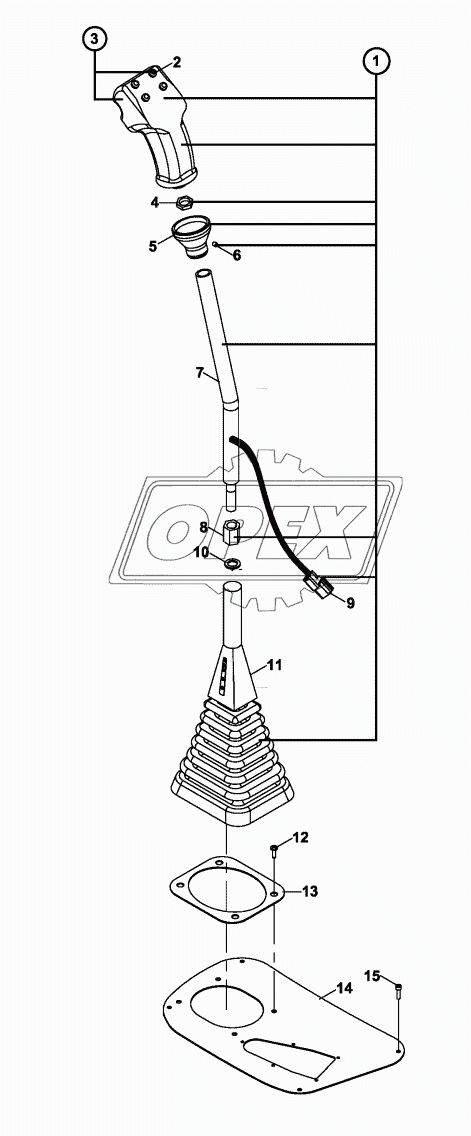 CONTROL LEVERS, LOADER, JOYSTICK