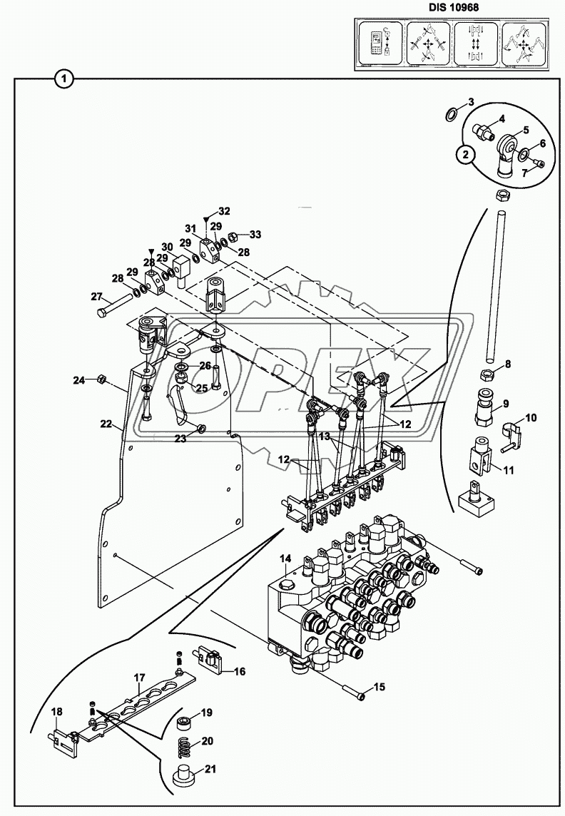 CONTROL MECHANISM, BACKHOE