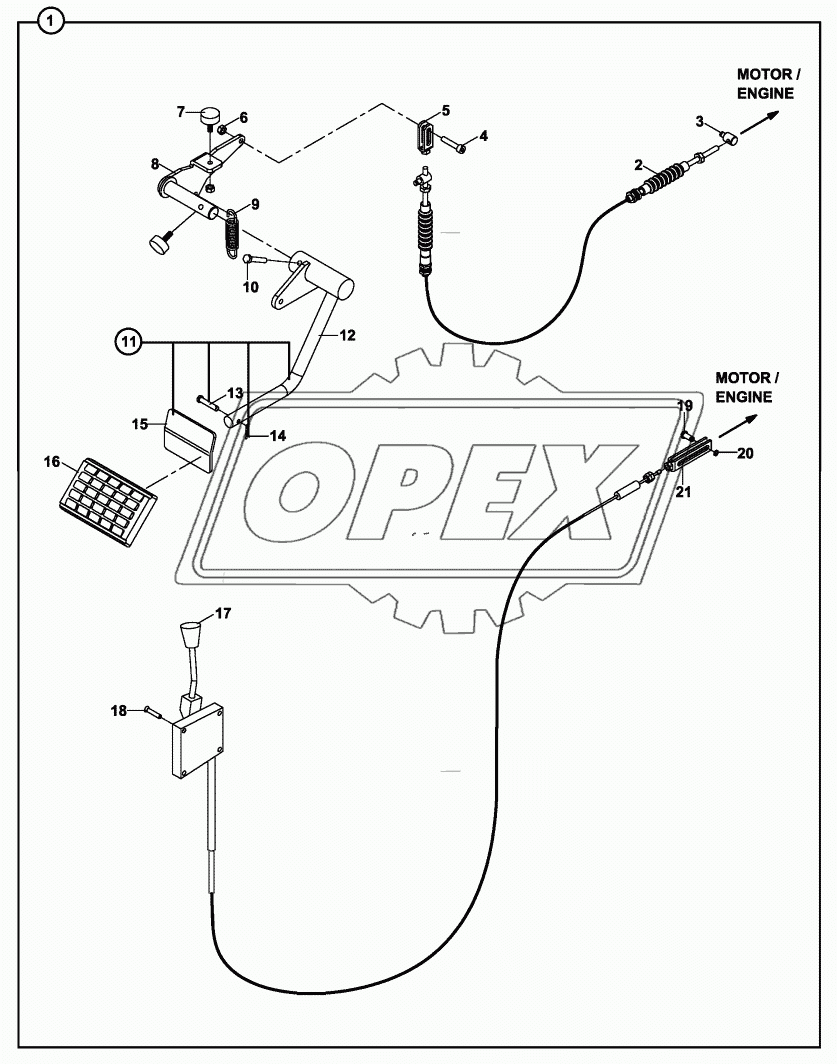 HAND THROTTLE AND ACCELERATOR PEDAL 1