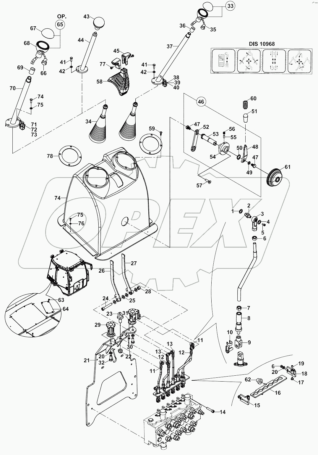  CONTROL SYSTEM, BACKHOE A80001 -