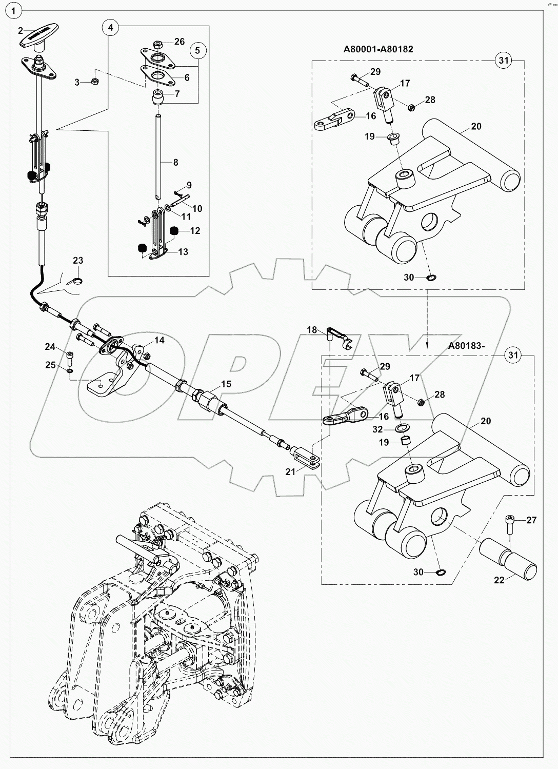  BOOM LOCKING AND MECHANISM A80001 -
