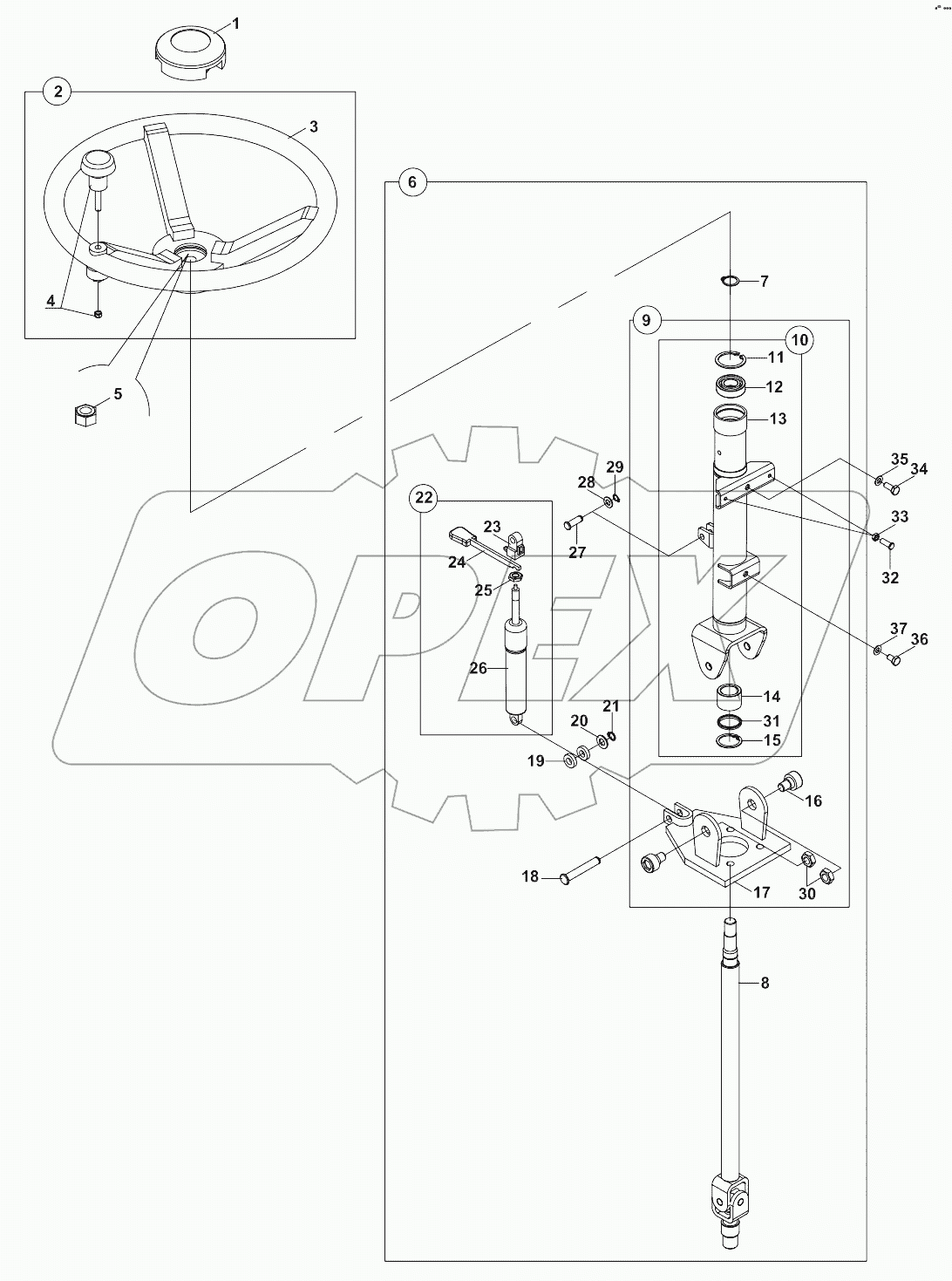  STEERING COLUMN, DAMPER A80001 -