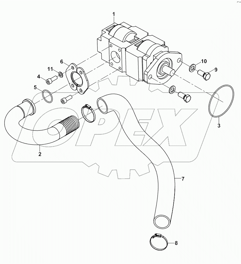  PUMP MOUNTING, GEAR PUMP A80001 -