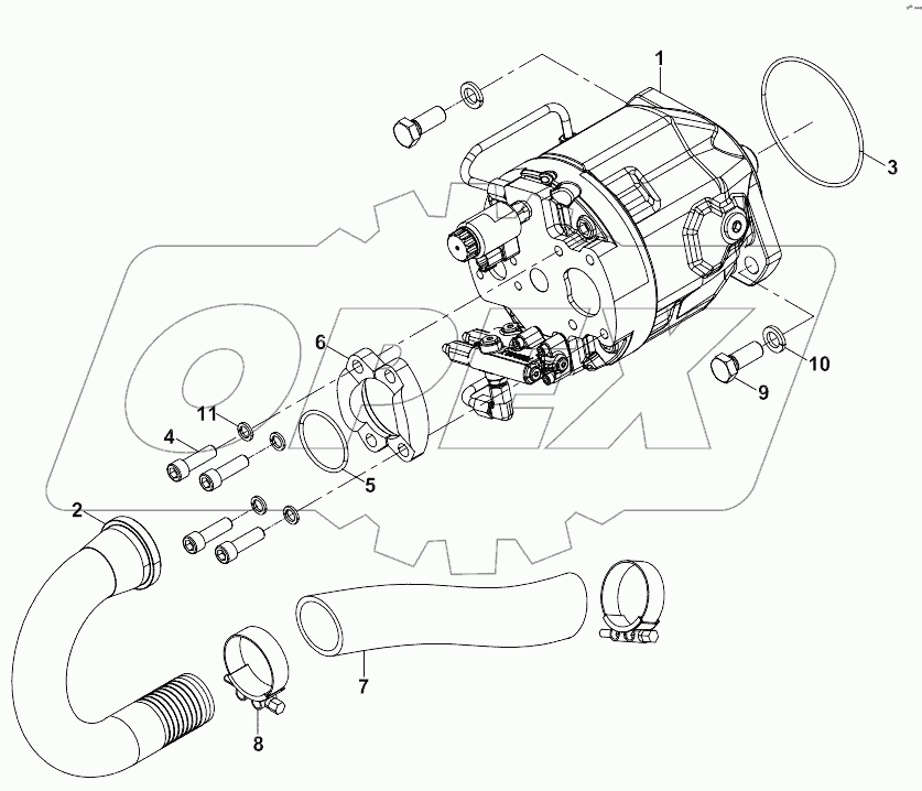  PUMP MOUNTING, PISTON PUMP A80016 -