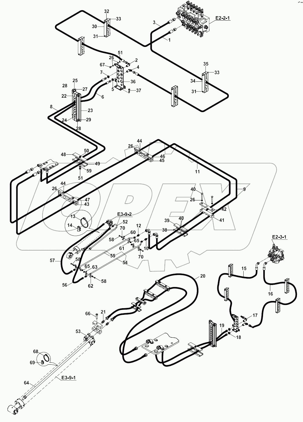  CIRCUIT MOUNTING, RAM, BUCKET, TB A80001 - A80653