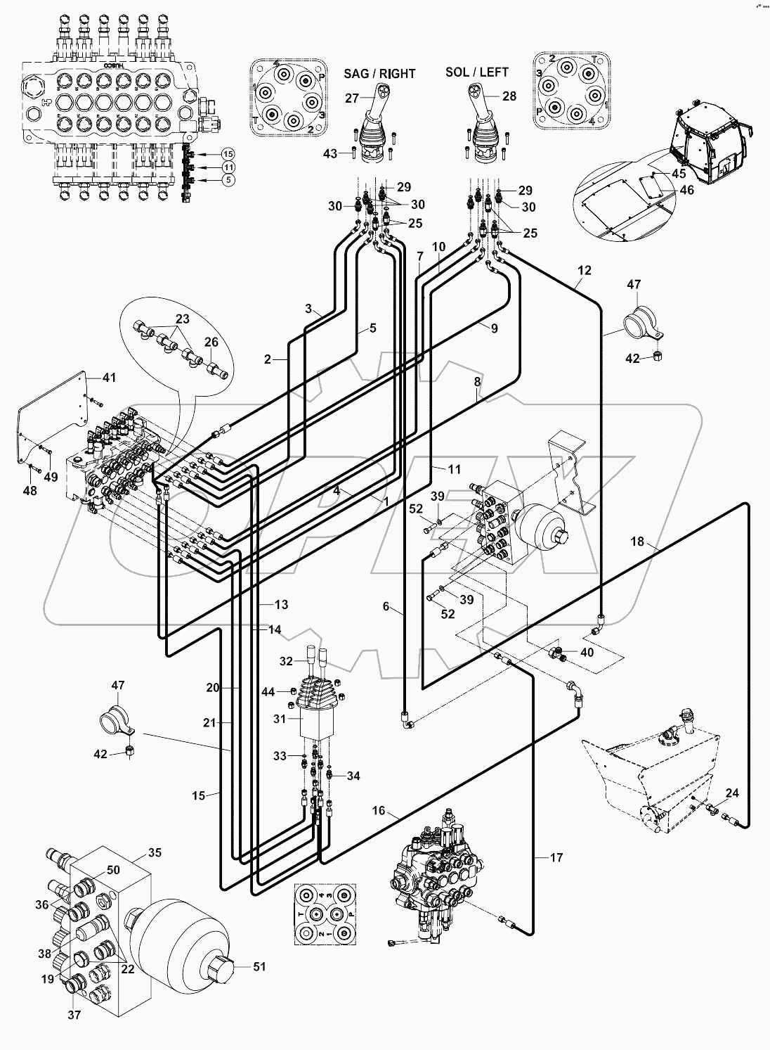  CIRCUIT, HYDRAULIC, JOYSTICK, NB A81019 -