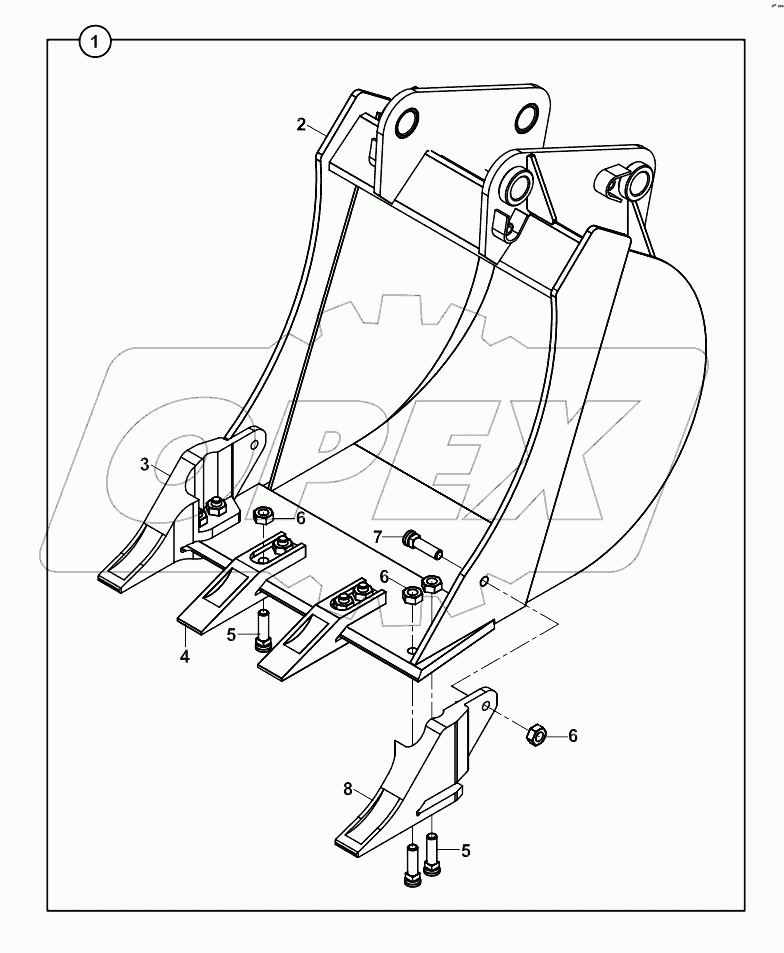  BUCKET, BACKHOE A80001 -
