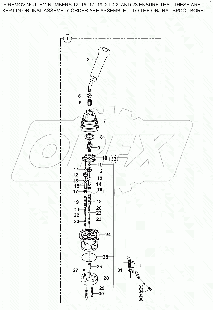  REMOTE CONTROL VALVE, RIGHT, BACKHOE A80001 -