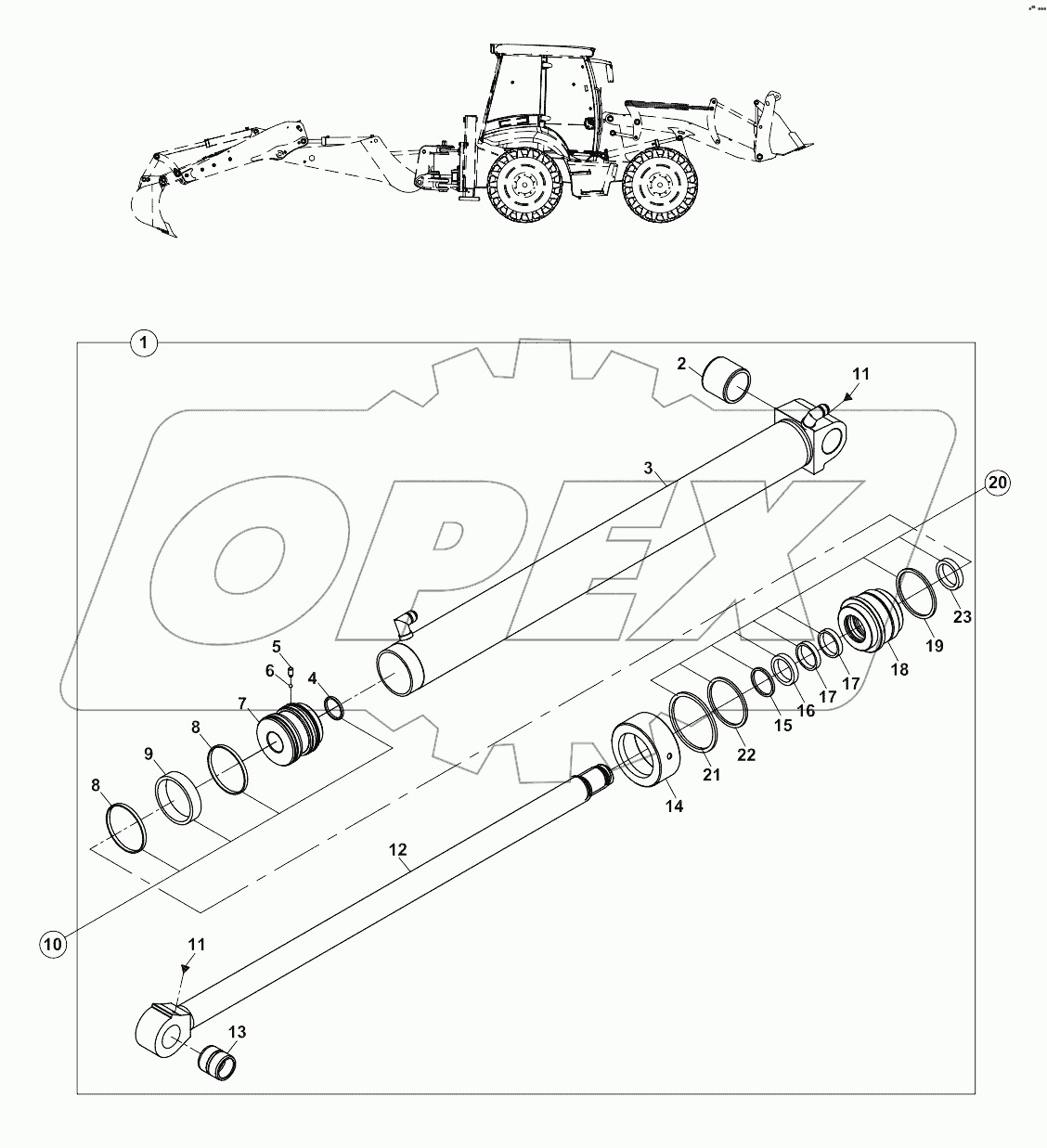  RAM, SHOVEL, RIGHT, LOADER A80001 -