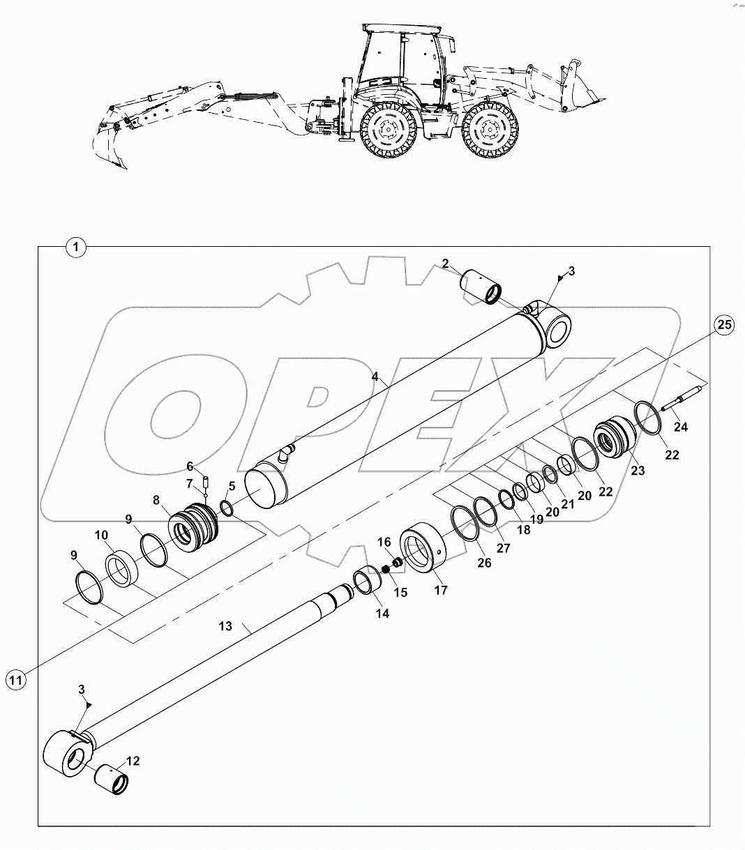  RAM, DIPPER, BACKHOE A80076 -
