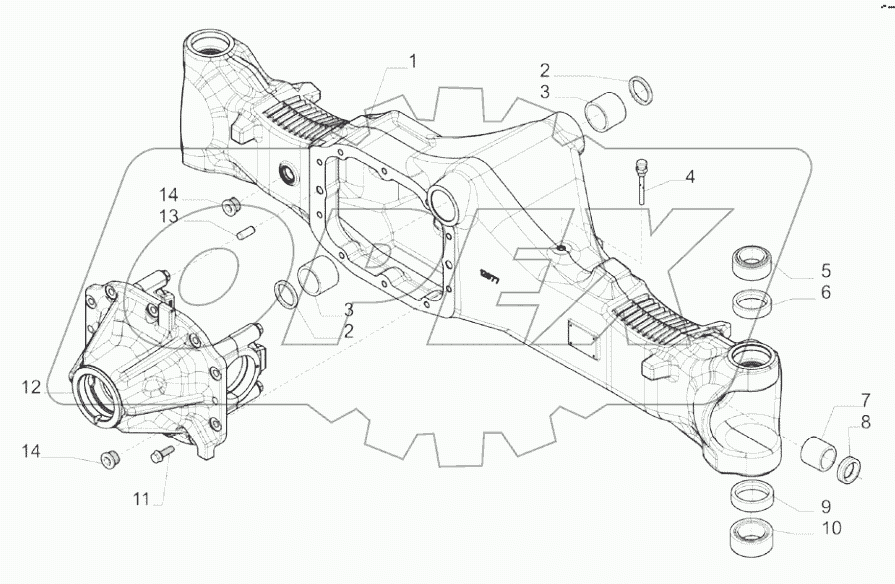  FRONT AXLE HOUSING A80001 -