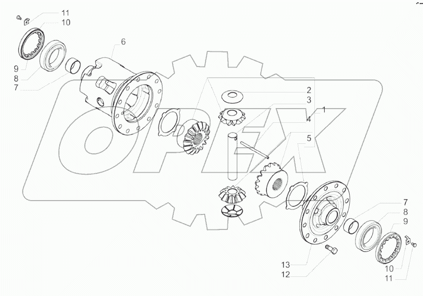  DIFFERRENTIAL, FRONT AXLE A80001 -