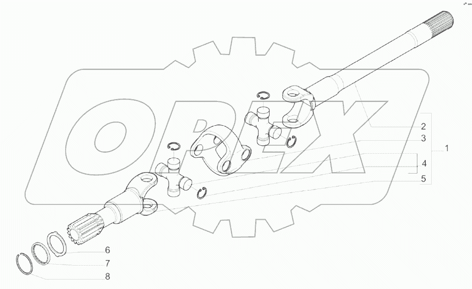  DOUBLE JOINT, FRONT AXLE A80001 -