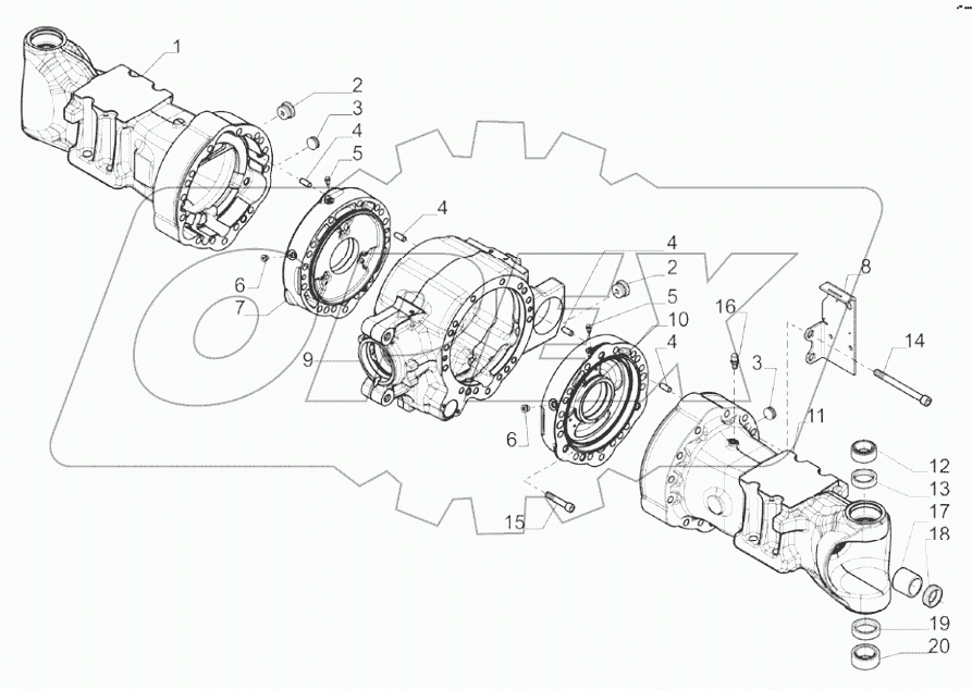  AXLE HOUSING, REAR AXLE A80001 -