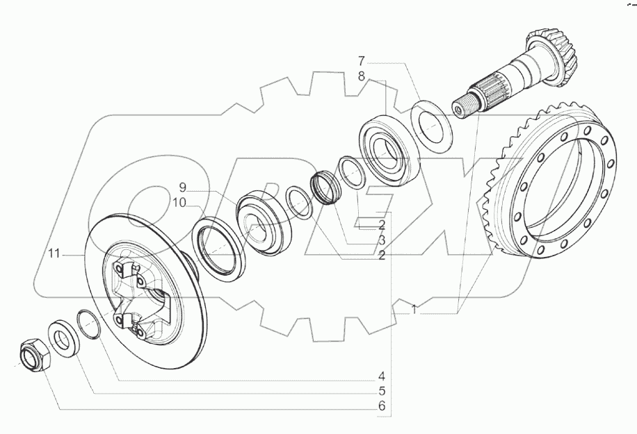  BEVEL GEAR SET, REAR AXLE A80001 -
