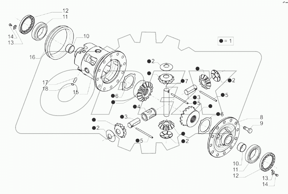  DIFFERENTIAL, REAR AXLE A80001 -