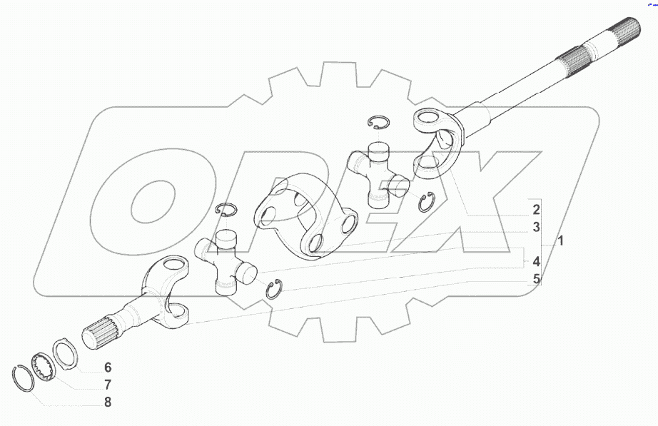  DOUBLE JOINT, REAR AXLE A80001 -