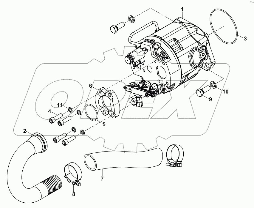  PUMP MOUNTING, PISTON PUMP A80001 -
