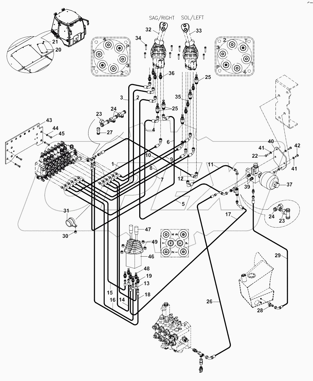  CIRCUIT, HYDRAULIC, JOYSTICK, NB A81019 -