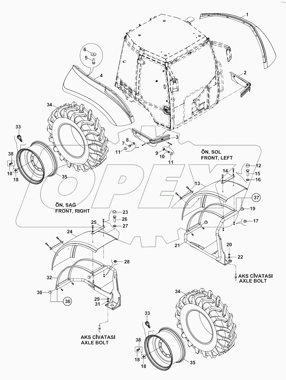  WHEEL & FENDERS A80001 -