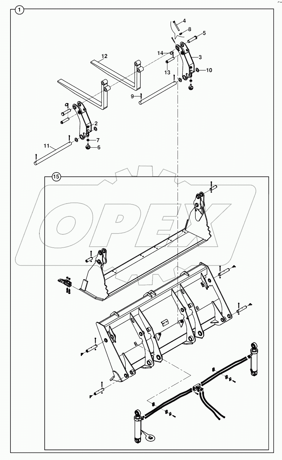  SHOVEL, CLAM, FORKLIFT MOUNTED A80001 -