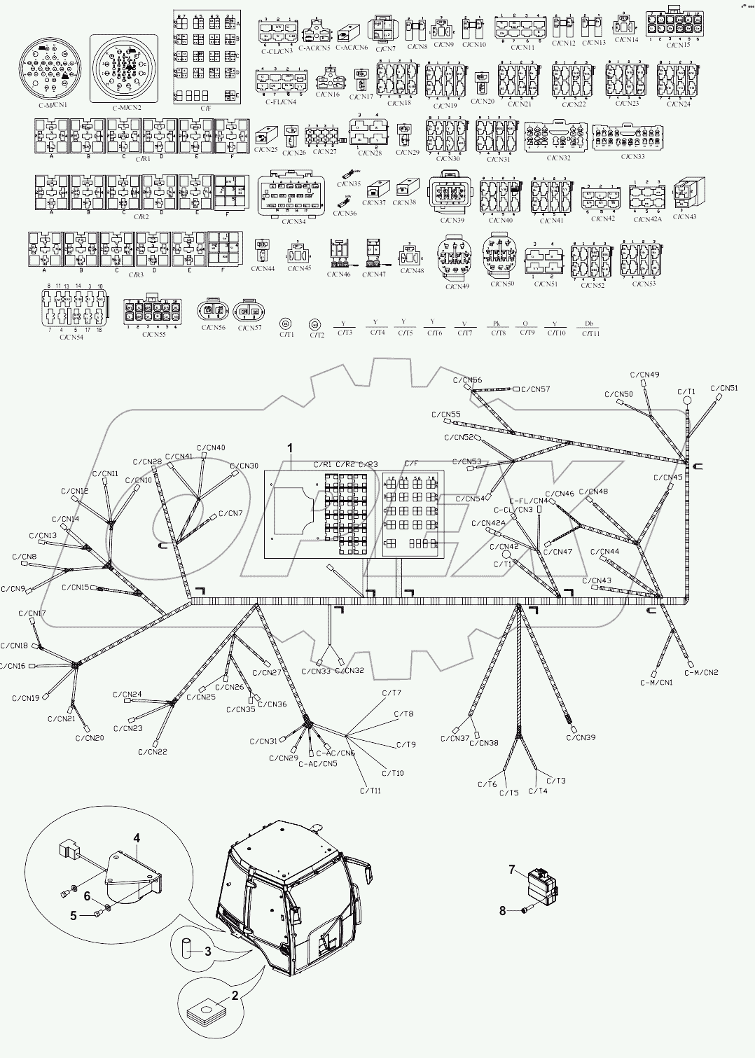  HARNESS, CAB, COMPLETE FUNCTION A80001 -