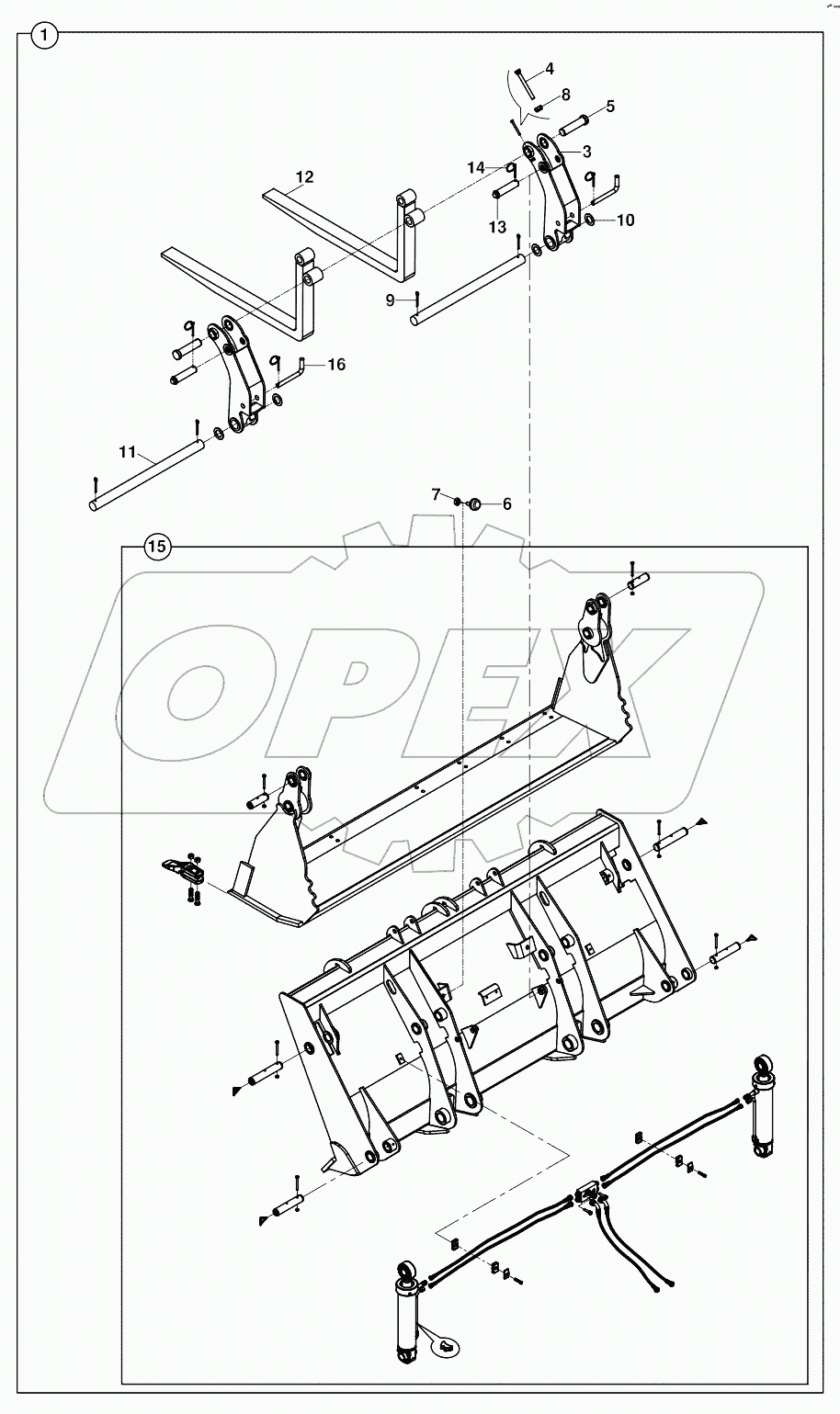  SHOVEL, CLAM, FORKLIFT MOUNTED A80852 -