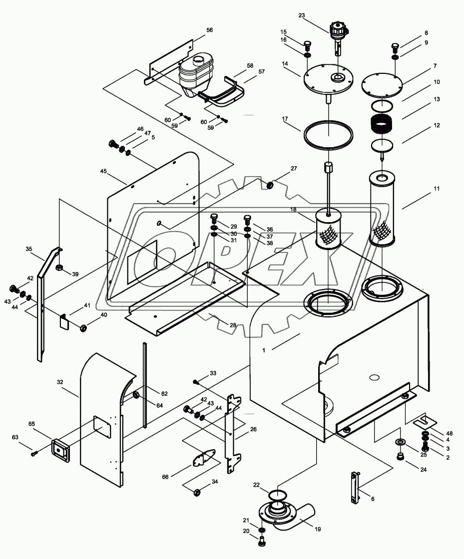 HYDRAULIC TANK MOUNTING