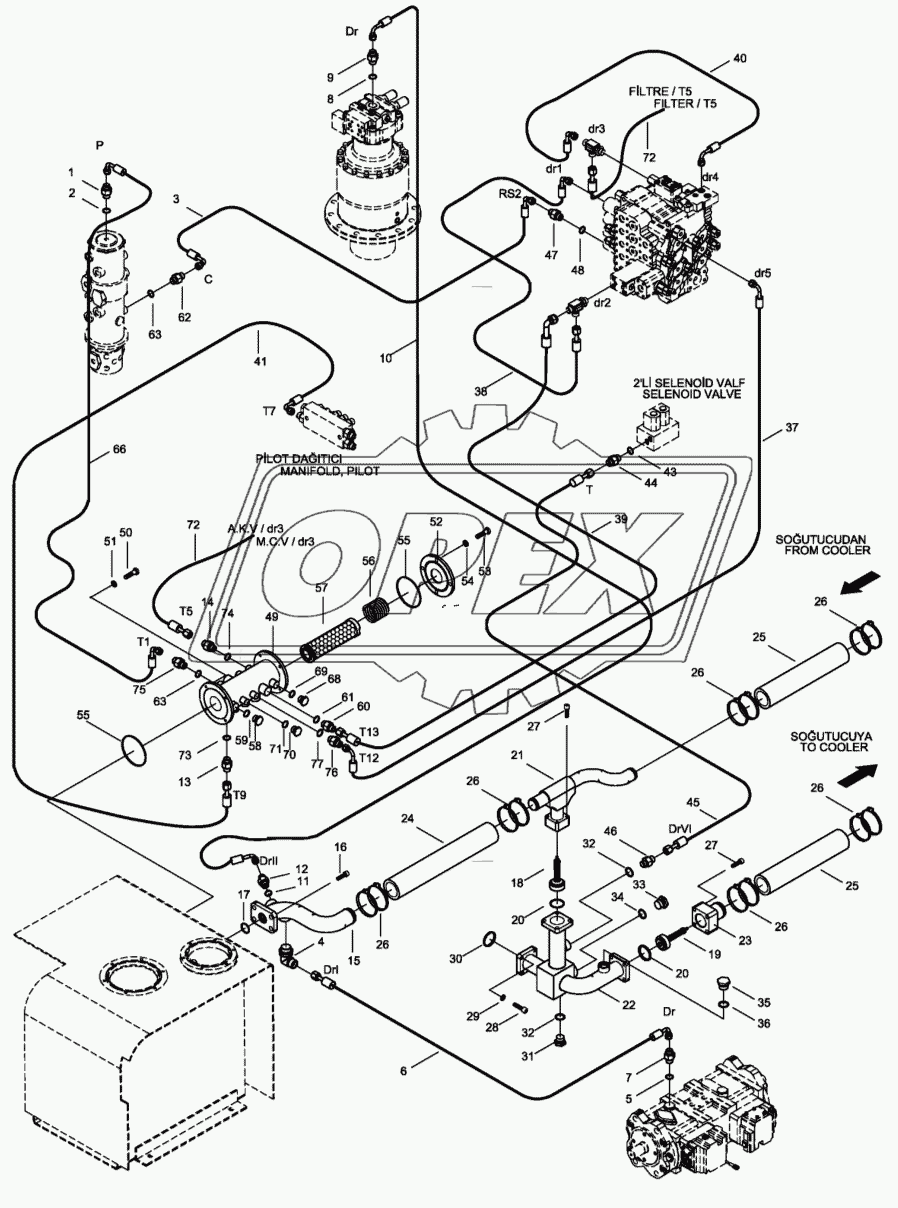 UPPER DRAIN PIPING MOUNTING