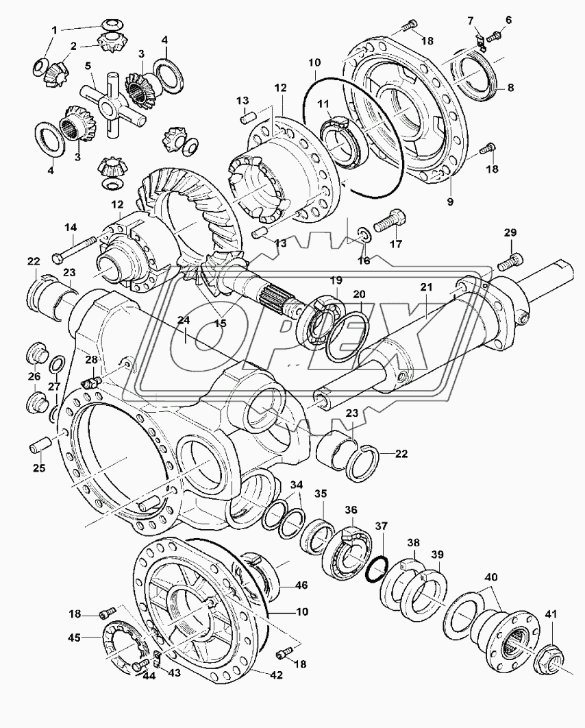 DIFFERENTIAL-FRONT AXLE