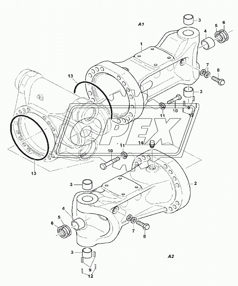 AXLE CASING-FRONT AXLE