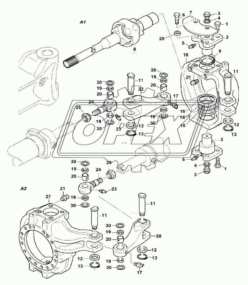 KNUCKLE - FRONT AXLE 2