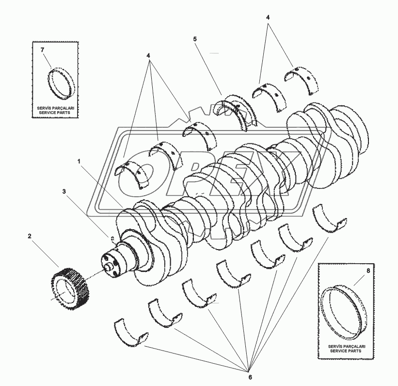 CRANKSHAFT AND MAIN BEARING