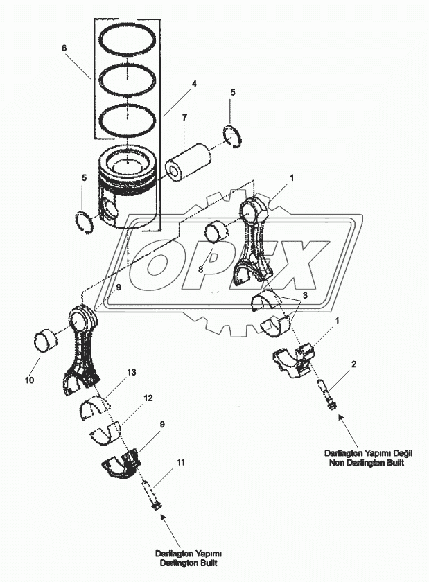 CONNECTING ROD AND PISTON