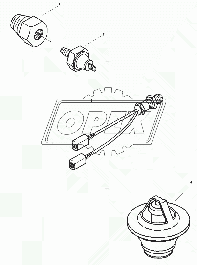 THERMOSTAT-OIL PRESSURE SWITCH - SPEED SENSOR