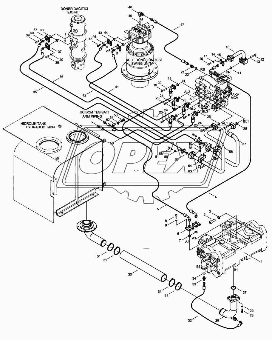 MAIN PIPING MOUNTING L/H