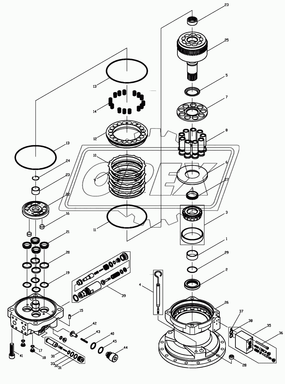 HYDRAULIC OIL MOTOR-SWING UNIT