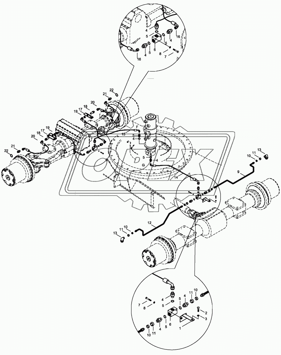 LOWER FRAME HYDRAULIC MOUNTING 2