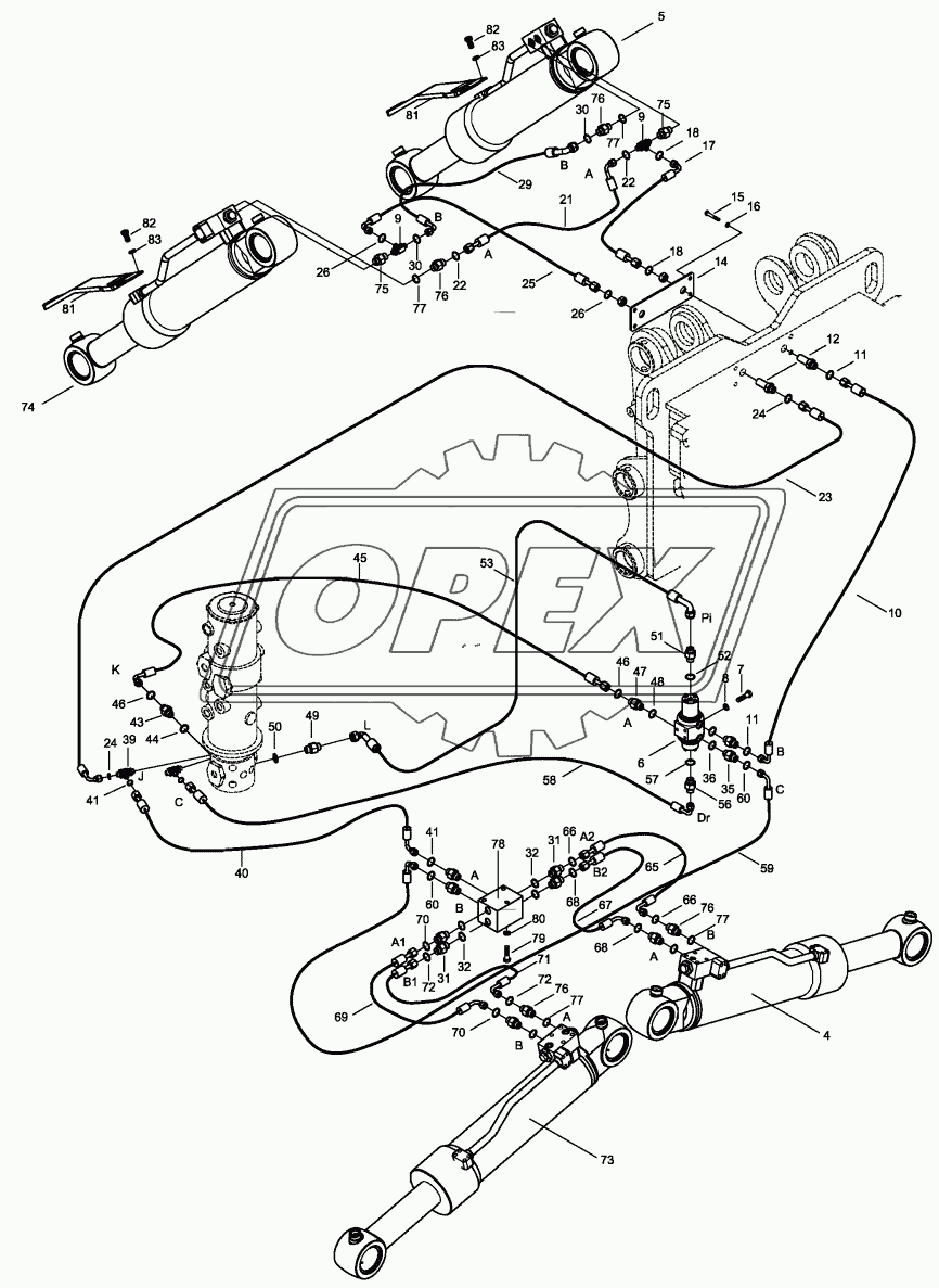 LOWER FRAME HYDRAULIC MOUNTING 4