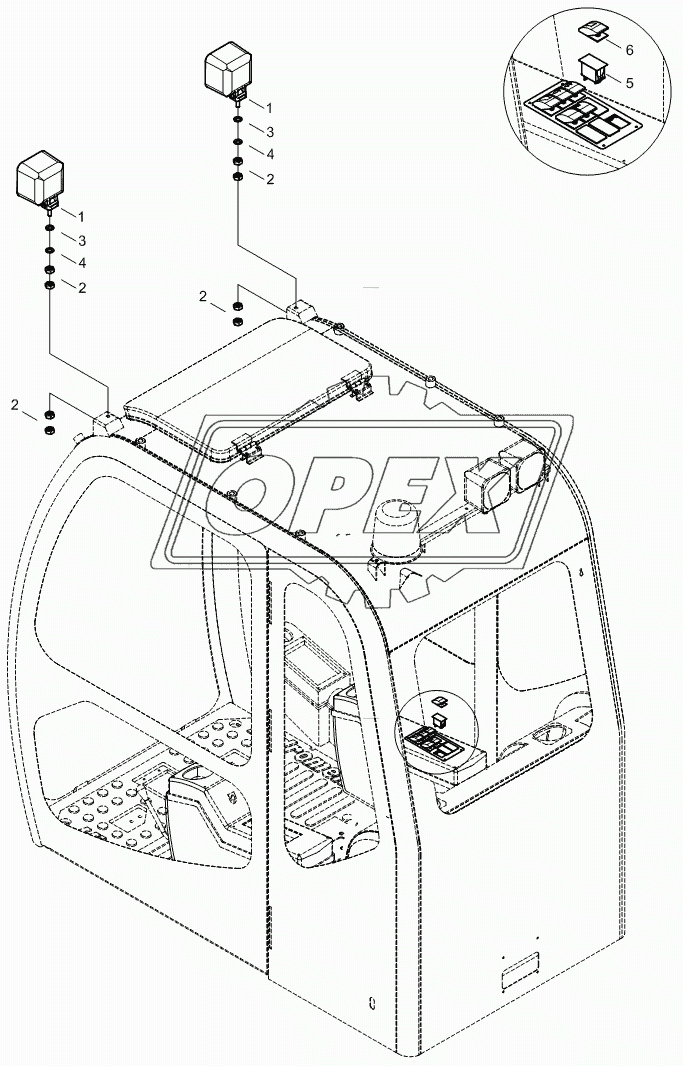 FRONT WORK LAMP MOUNTING