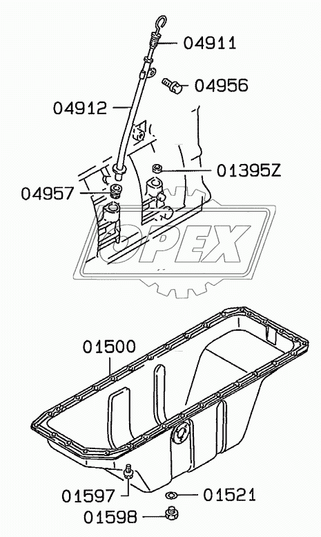 OIL PAN - FILLER - GAUGE