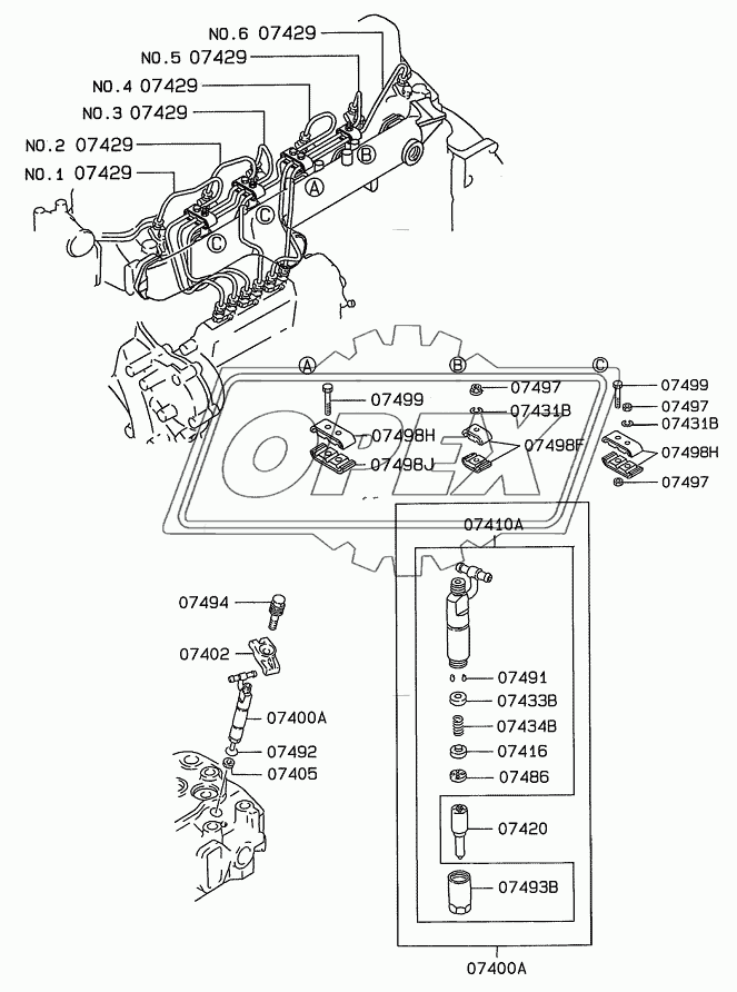 INJECTION PIPE AND NOZZLE