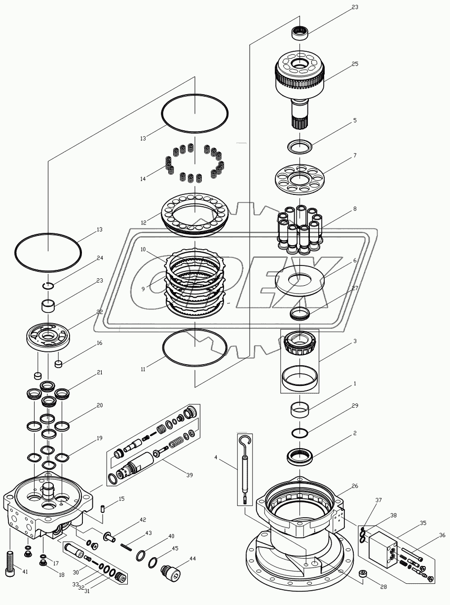 HYDRAULIC OIL MOTOR - SWING UNIT